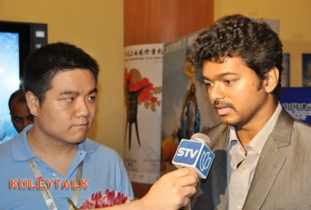 Vijay at Shanghai International Film Festival for Kavalan Screening